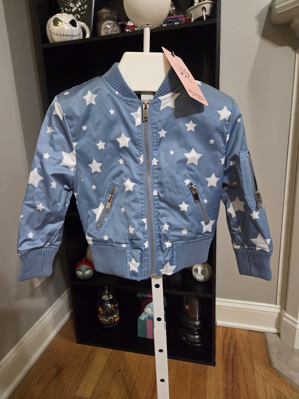 Urban Republic Blue Star-Print Bomber Jacket for Kids